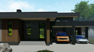 Проект одноэтажного дома из газобетона 200 кв.м.