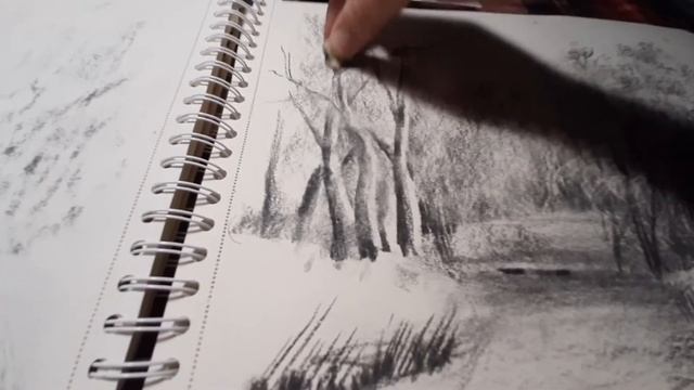 Рисунок углём, поправки хлебом. Эксперимент со скотчем. смотреть онлайн