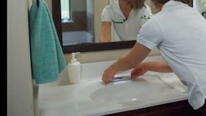 Установка смесителя Hansgrohe Metris для раковины
