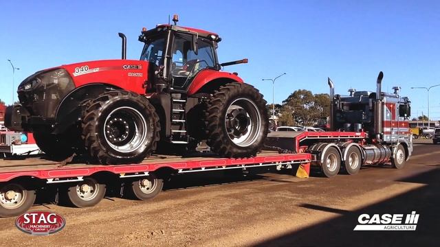 Case iH Magnum 340 AFS heading to its new home in Allora.