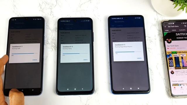 iQOO Z3 vs Poco M3 Pro vs Poco X3 Geekbench 5 test results comparison which is faster