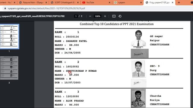 CG PPT RESULT 2021 | CG pre Polytechnic Test 2021 | ppt ka result kaise dekhe | cg vyapam ppt reslu