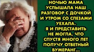 Ночью мама услышала наш разговор с дочкой и утром со слезами уехала. Я и представить не могла, что..