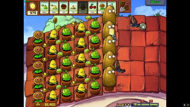 Прохождение пвз локации Крыша / 2 часть / PvZ