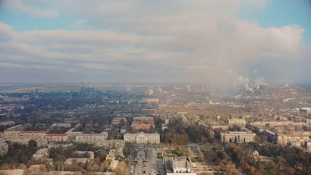Коптер Промо. Гиперлапс с дрона. Запорожье с высоты птичьего полета. Аэросьемка. смотреть онлайн