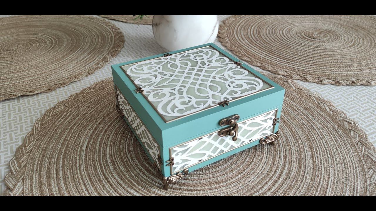 Шкатулка Ажурный шалфей.