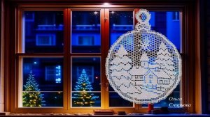 НОВОГОДНЕЕ УКРАШЕНИЕ НА ОКНО. ЧАСТЬ 4