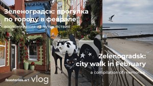 Зеленоградск: прогулка по городу в феврале
