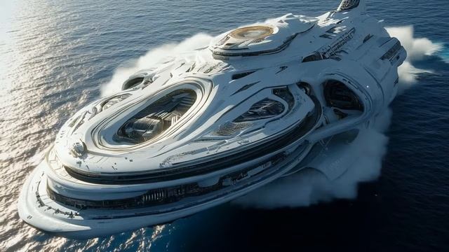 Ocean and spaceship