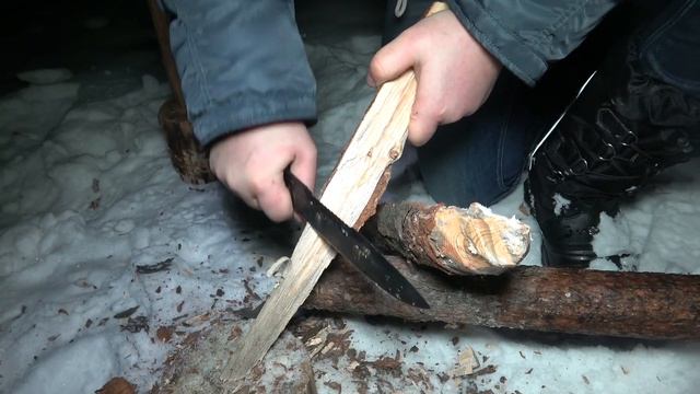 Любитель Макдональдса выживает в зимнем лесу с одним ножом! Нож Вежливый смотреть онлайн