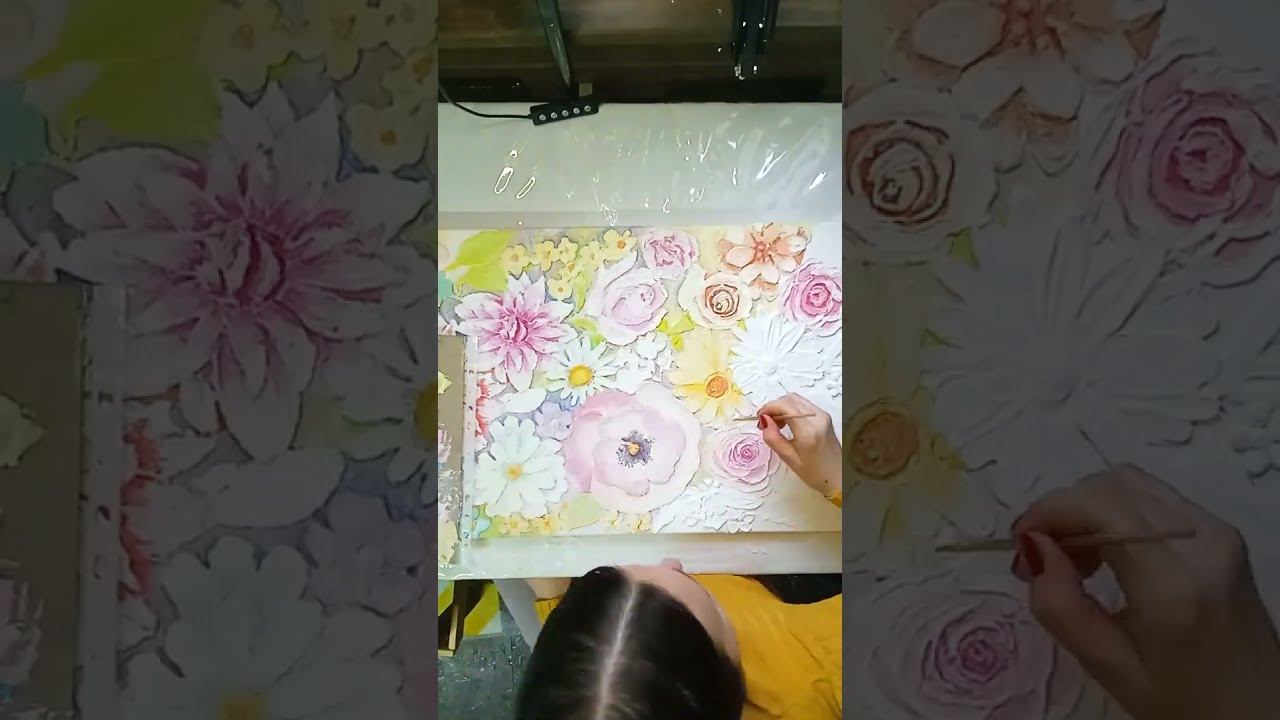 Kaртина текстурная Цветы интерьерная  #картинамаслом #paintingflowers #живопись #картина