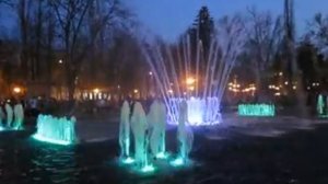 Воронеж.Светомузыкальный фонтан в Кольцовском сквере.