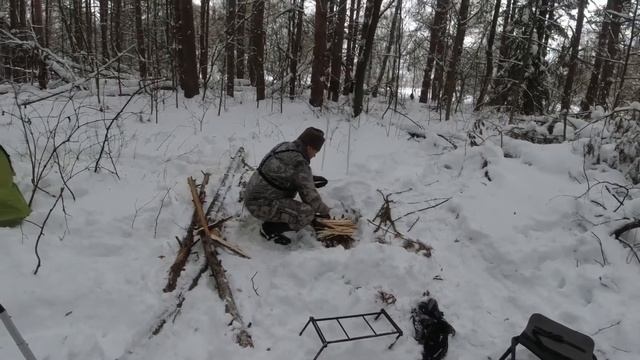 Зимний лыжный поход с ночевкой в лесу