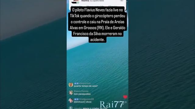 Прямой эфир из терпящего бедствие автожира был проведён в Бразилии