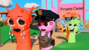 Что натворил СПРУНК на этот раз? 🚓 Полицейский Пинки снова поймал Рэдди ! | Забавная история