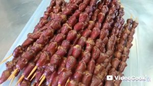 куриные сердечки на шпажке горячего копчения