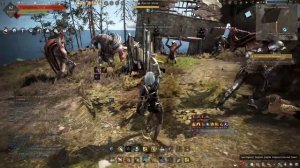 BDO Лучница 595гс. Фарм 3-мя скиллами, Кзарки, серьги Распада без банок ХП.