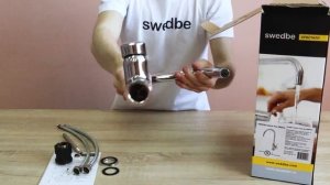 Смеситель для кухни Swedbe Selene Plus К8041К с фильтром для воды Аквафор Кристалл