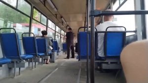 поездка на трамвае КТМ-8 ( 71-608К ) ( 1993 г.в ), борт 2029, маршрут 14