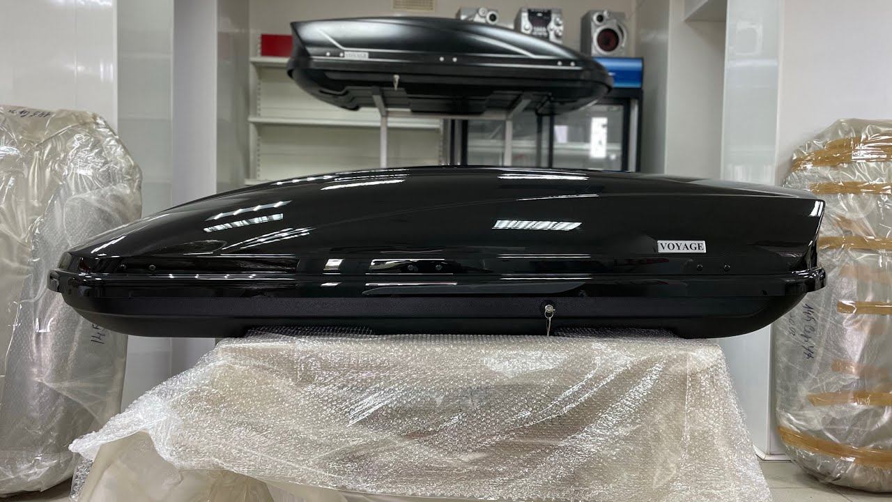 Усиленный автобокс на крышу Voyage Strong объемом 520л 205х84х45 цвет Черный глянец ПММА