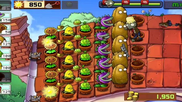 гайд на уровень 4 на локации крыша в PVZ (часть 2)