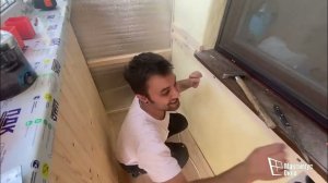 Отделка балкона вагонкой. Остекление и утепление балкона в доме серии П-3