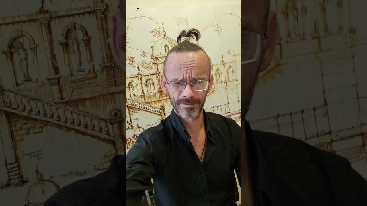 Перо и тушь, 1.  архитектурный скетчинг и рисование. Впечатления на листе акварельной бумаги.