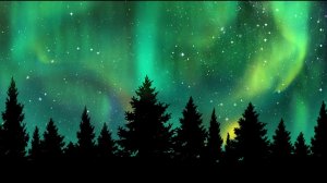 Футаж  Северное сияние. Northern lights background