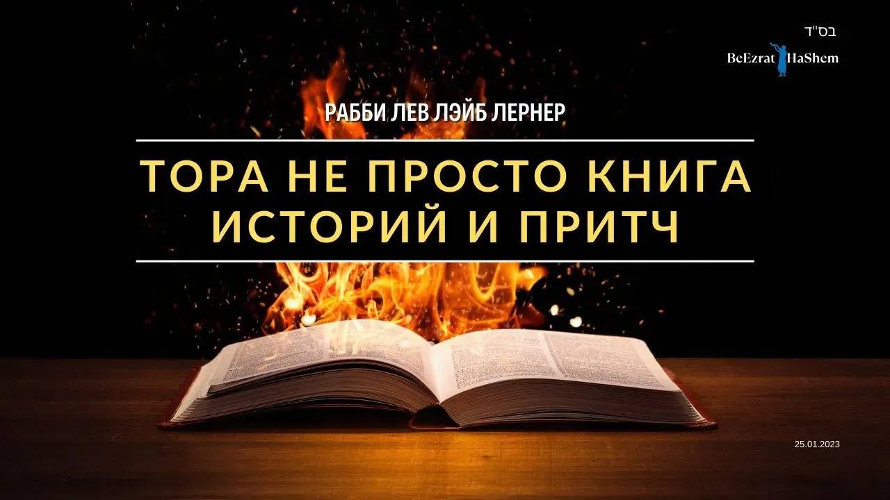Тора не просто книга историй и притч | Рабби Лев Лэйб Лернер