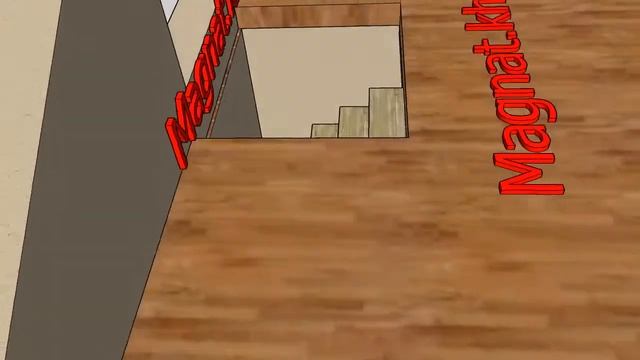 Эскиз лестницы на центральном косоуре.