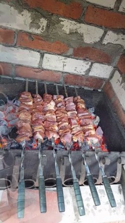 Очень вкусный шашлык из свиных сердец, необычно вкусно! #shorts