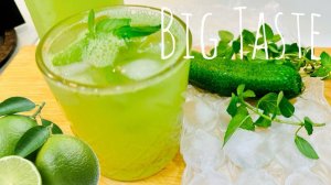 🍋🟩Лимонад из огурца, лайма и мяты🥒