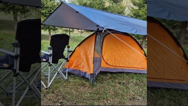 Тент-навес туристический Prival, 80г/м2, PU 4000, серый, 3х3м смотреть онлайн