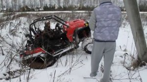 Polaris RZR XP 900 winter winch test