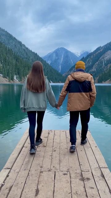 Это не фотообои - это озеро Кольсай 😍 #казахстан #кольсай #кольсайскиеозёра #kazakhstan
