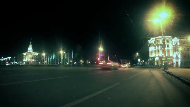 Timelapse - Площадь Ленина ночью. Воронеж смотреть онлайн
