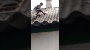 Ремонт ШИФЕРНОЙ КРЫШИ после ...