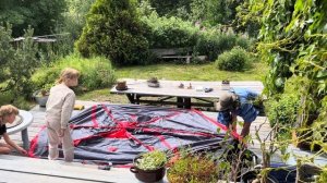 Поставили с детьми первую в жизни палатку — Tramp палатка Rock 3 (V2) за 35 минут