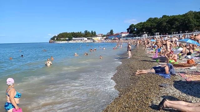 ДИВНОМОРСКОЕ  🌞 УТРЕННИЙ ПЛЯЖ ДИВНОМОРСКИЙ⛱️#дивноморское#дивноморск