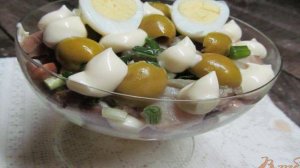 Салат из копченной скумбрии