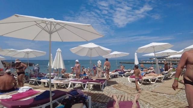 ДИВНОМОРСКОЕ🌞😊УТРО НА ПЛЯЖЕ ГОЛУБАЯ ДАЛЬ ⛱️👍#дивноморское #черноеморе #дивноморск