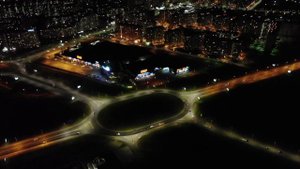 Ночной Оренбург / Видео с Дрона