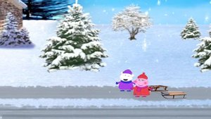 Мультики Свинка Пеппа и Сьюзи катаются на санках ЗИМА Мультфильмы для детей на русском