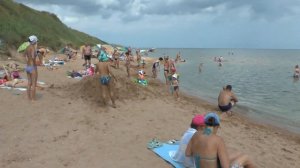 Пляж в Кучугурах! Прогулка по пляжу.