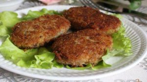 Картофельно-гречневые котлетки с грибами