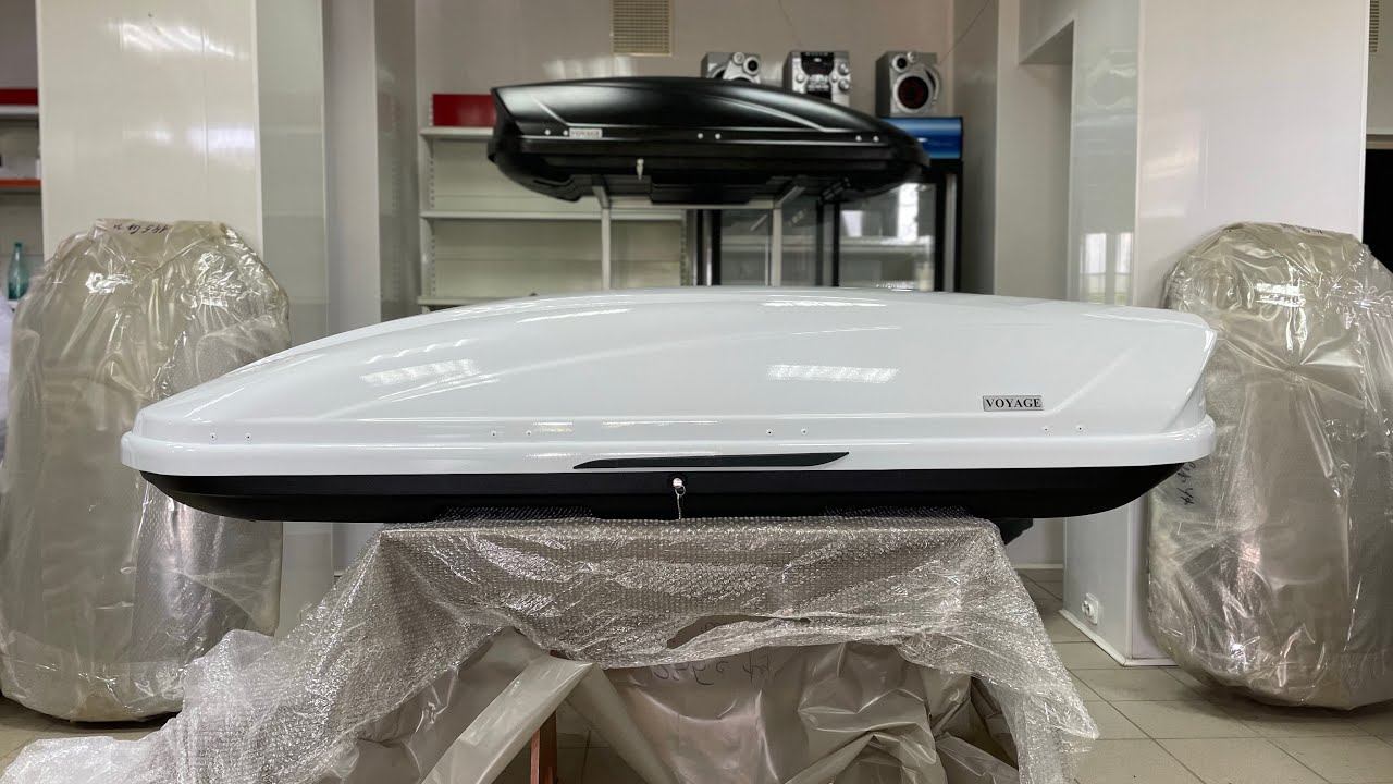 Автобокс на крышу Voyage Powerful 670л 235см цвет Белый окрашенный глянец - короткий обзор