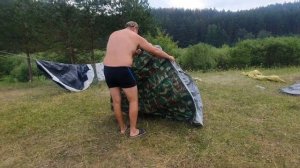 Как сложить палатку восьмёрку 🏕🏕🏕подробное видео 😂😂😂