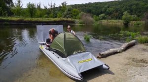 Катамаран с палаткой мини круизер | Catamaran with tent mini cruiser Smart Fisher
