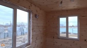 Обзор каркасного дома 6х8м с террасой. 100 домов Тюмень.