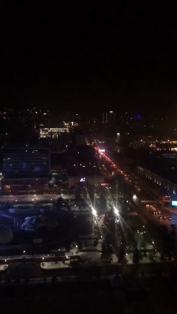 Вид с 24 этажа гостиницы Казахстан